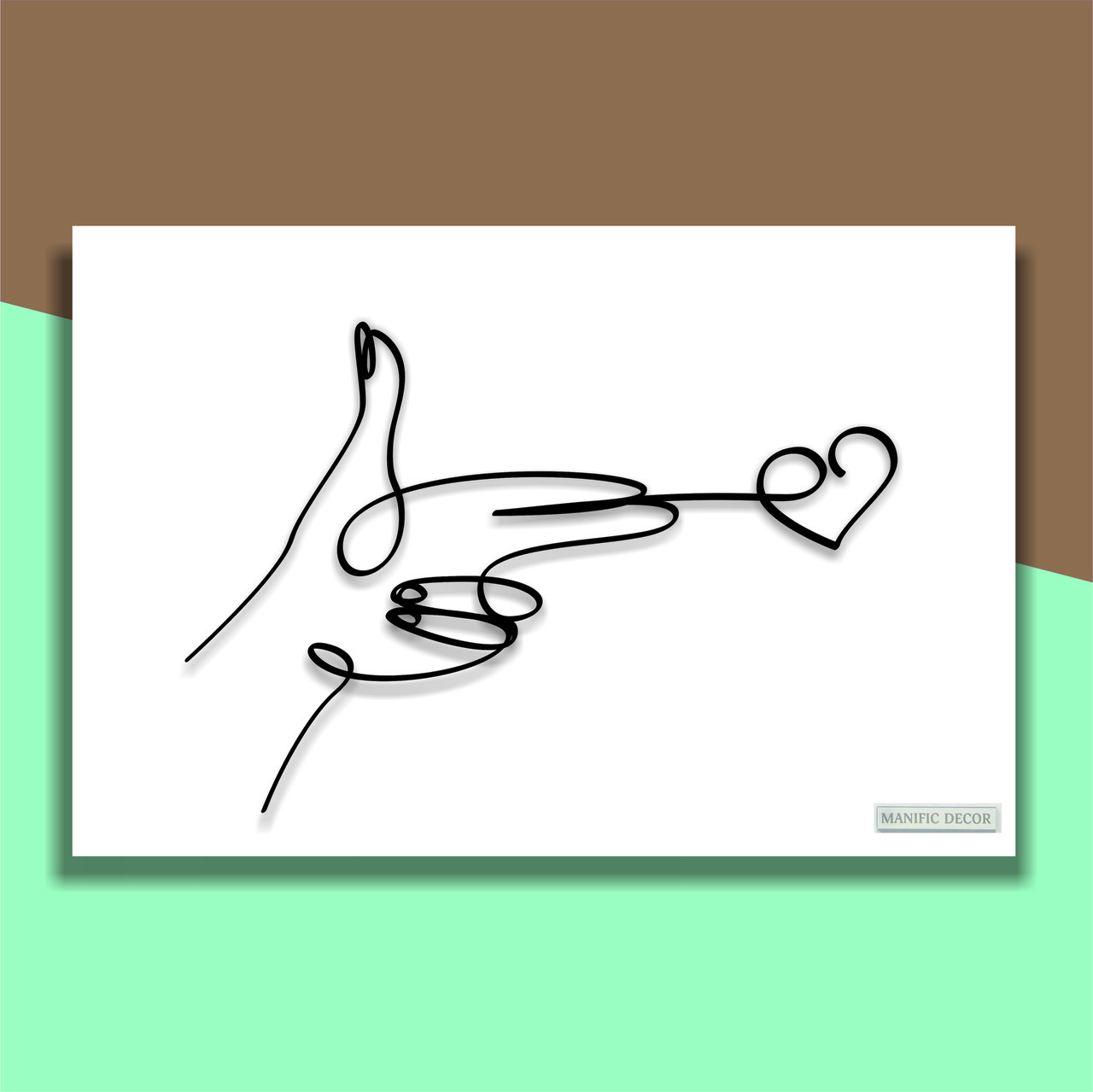

Картина интерьерная абстрактная настенная арт панно на холсте Manific Decor Wall Art Love / Выстрел Любви 70*90 см