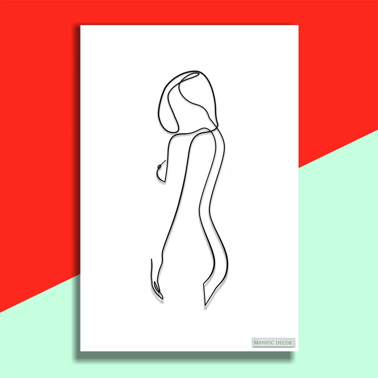 

Картина интерьерная абстрактная настенная арт панно на холсте Manific Decor Wall Art Woman nude / Женщина Ню 70*90 см