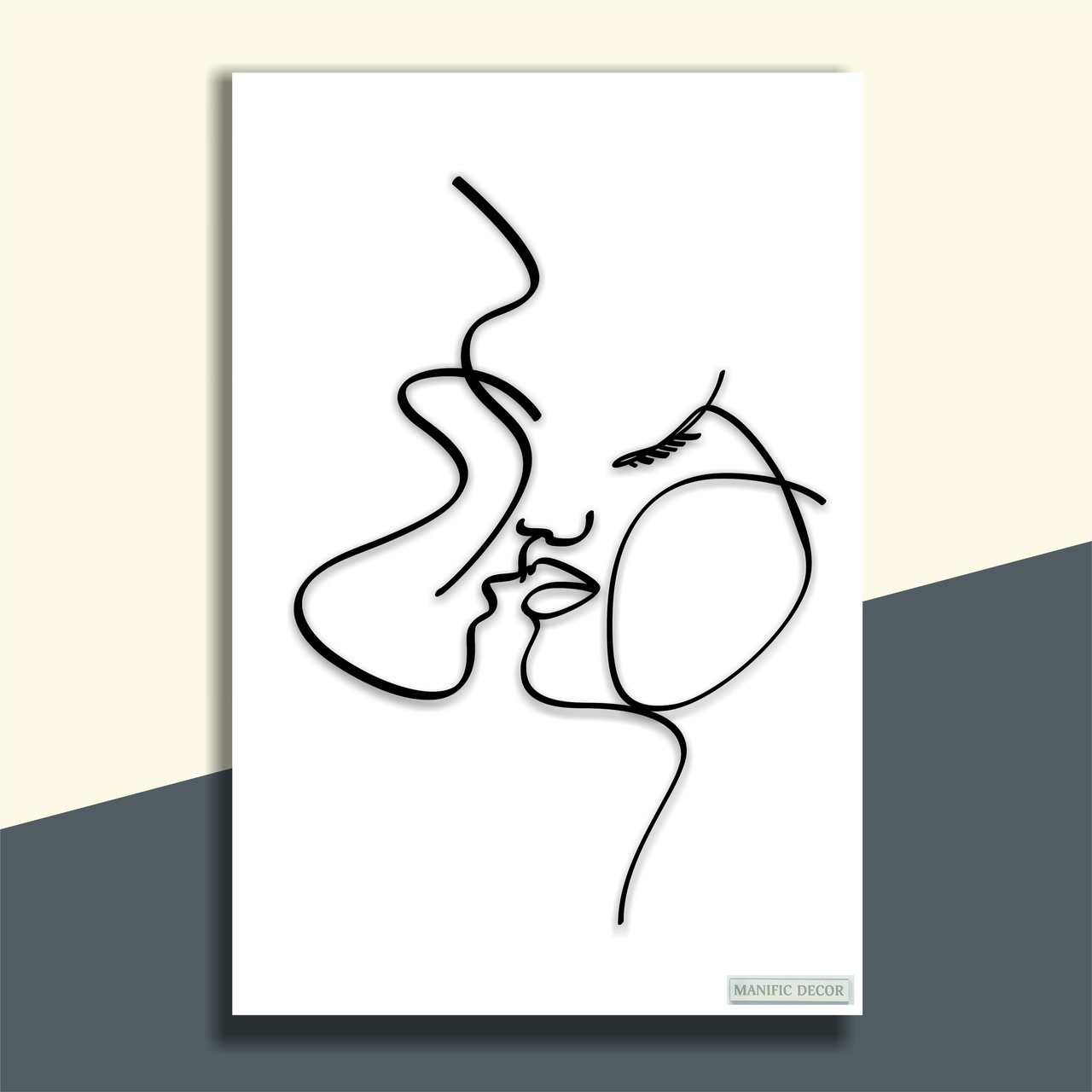 

Картина интерьерная абстрактная настенная арт панно на холсте Manific Decor Wall Art Kiss / Поцелуй 40*60 см