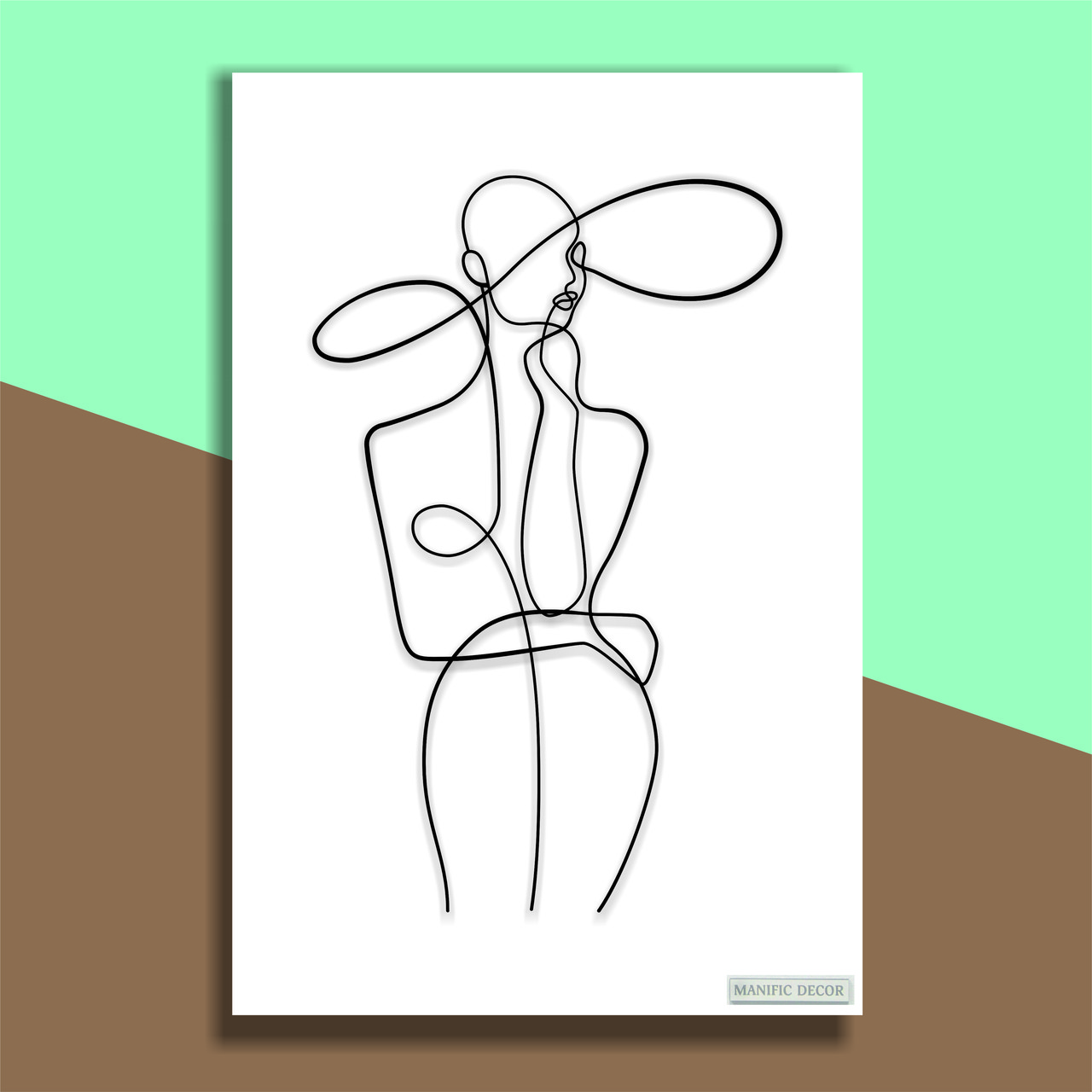 

Картина интерьерная абстрактная настенная арт панно на холсте Manific Decor Wall Art Woman Think / Женщина Мнение 40*60 см