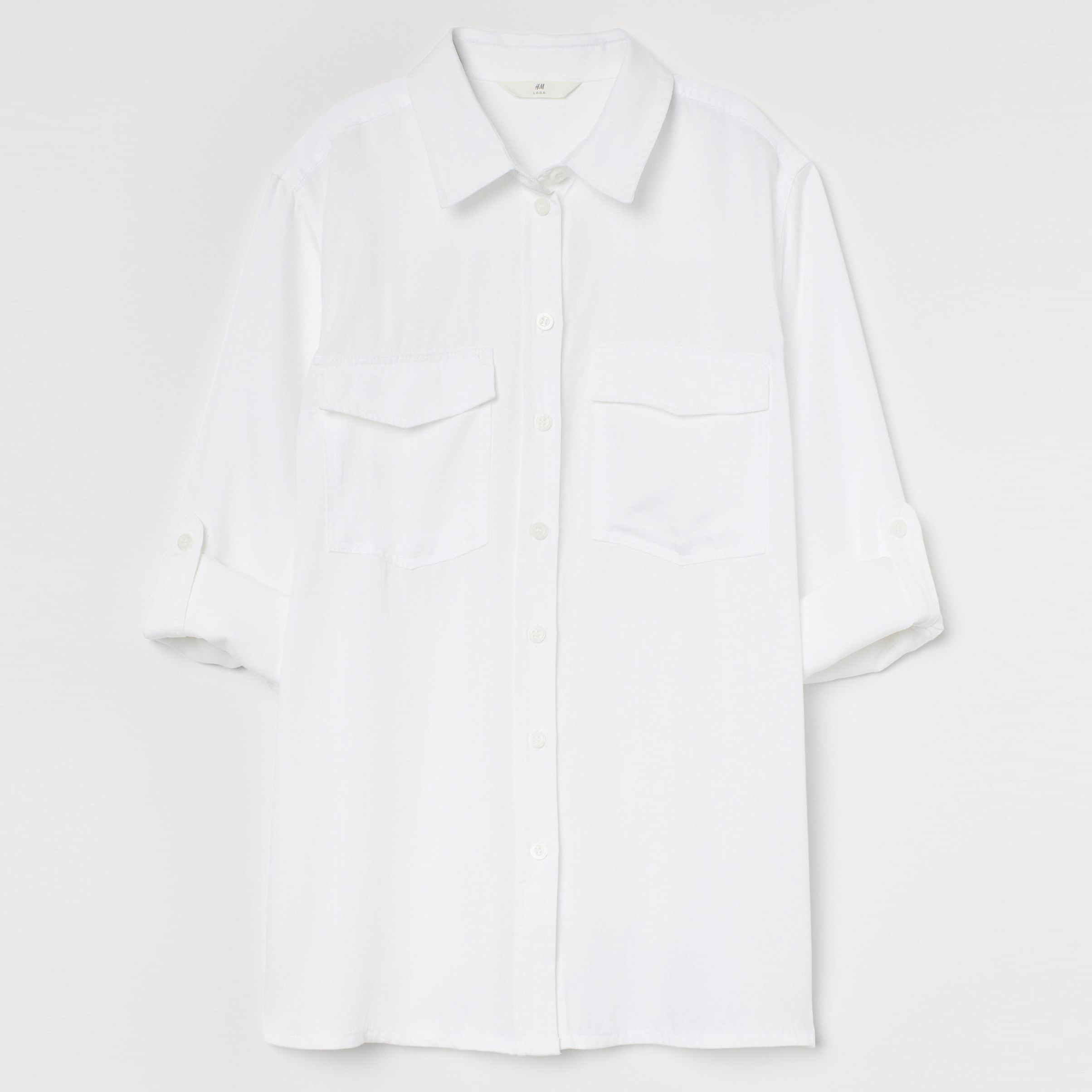 

Рубашка H&M 0781852-0  Белая, Рубашка H&M 0781852-0 46 Белая