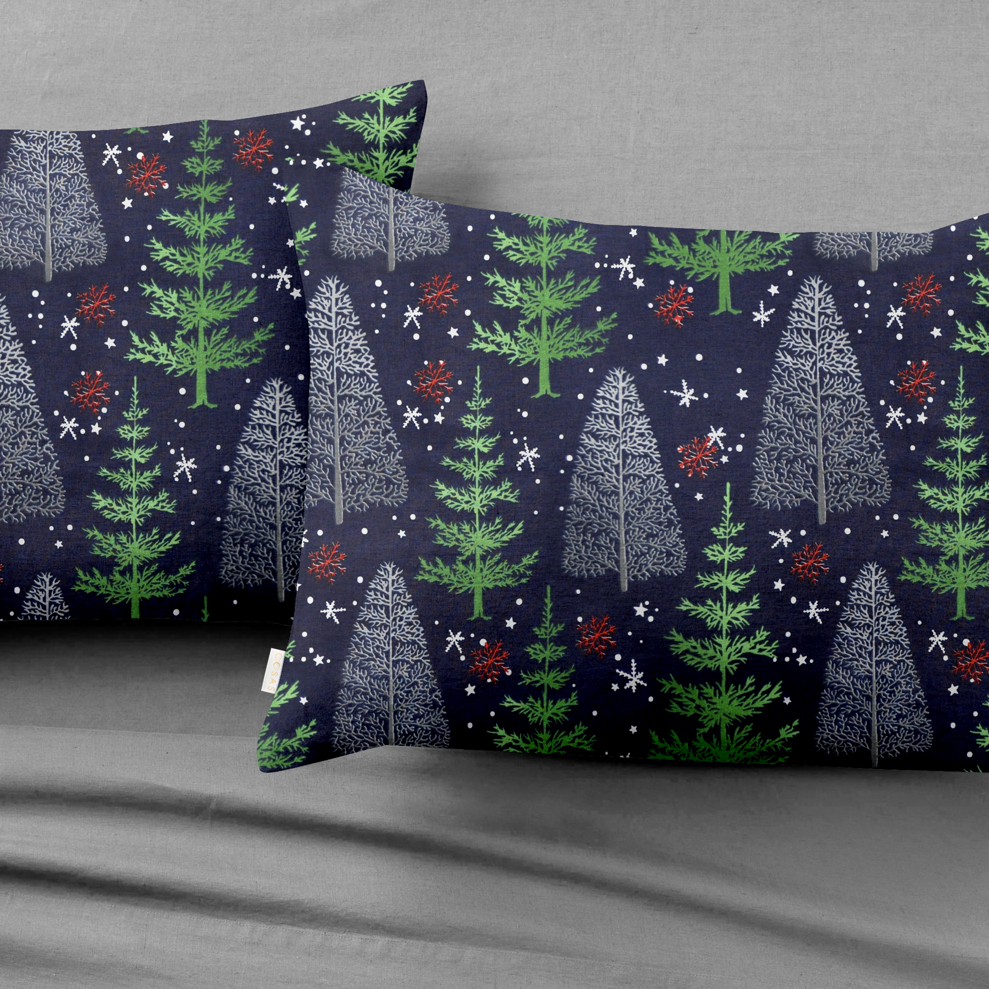 

Комплект постельного белья Cosas Ranfors Grey Winter Wood Night 200х220