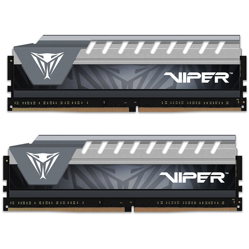 

Оперативна пам'ять Patriot Viper DDR4 V4 Elite 32GB 2666 MHz CL16 (Kit of 2x16384) DIMM Black/Grey 2 (PVE432G266C6KGY)