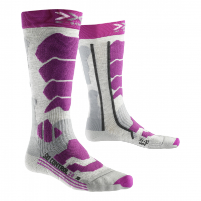 

Термоноски X-Socks Ski Control 2.0 Lady - Light Grey Melange / Violet, Термоноски X-Socks Ski Control 2.0 Lady 35-36 Light Grey Melange / Violet