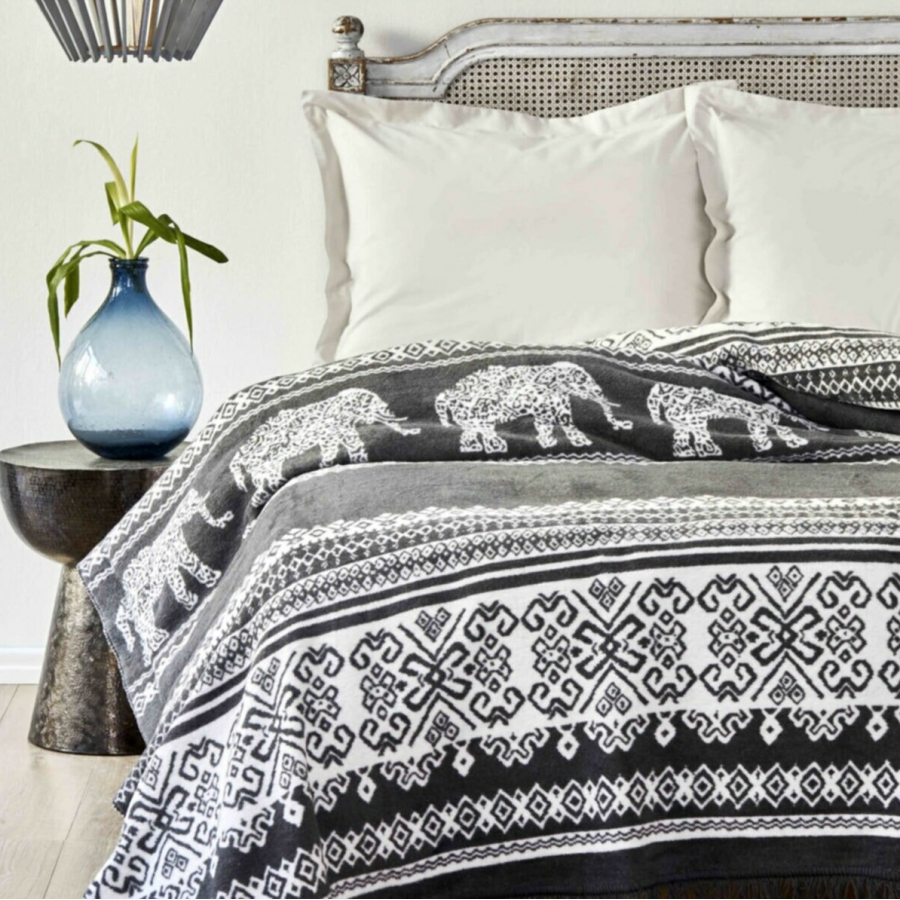 

Плед Karaca Home Colmar antrasit антрацит 180*220 евро (svt-2000022298841)