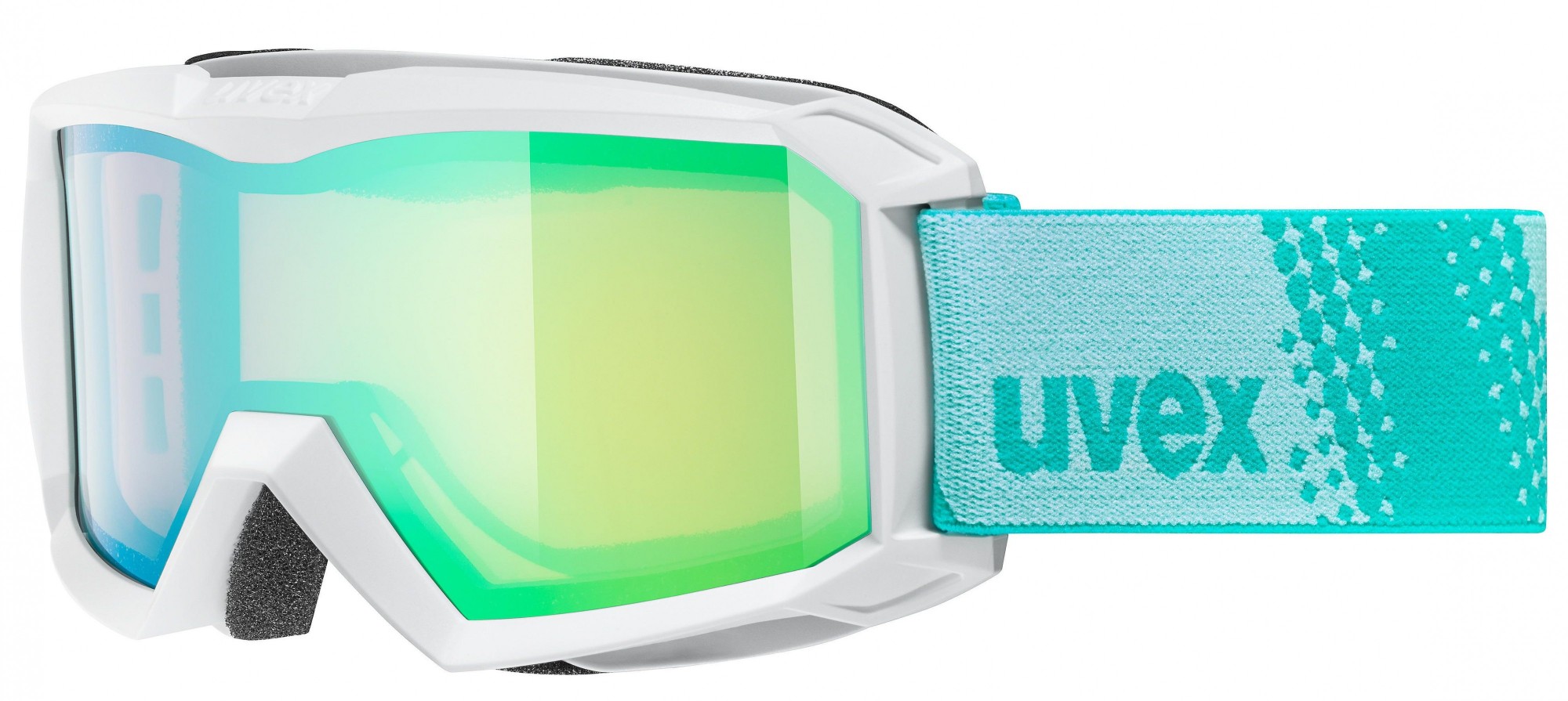 

Детская Горнолыжная Маска UVEX Flizz FM White DL Green Clear Rose