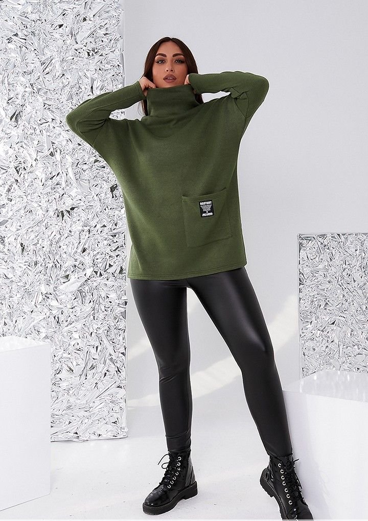 

Уютный повседневный костюм с лосинами Фабрика Моды - хаки+черный X14647, Уютный повседневный костюм с лосинами Фабрика Моды 50-52 хаки+черный X14647