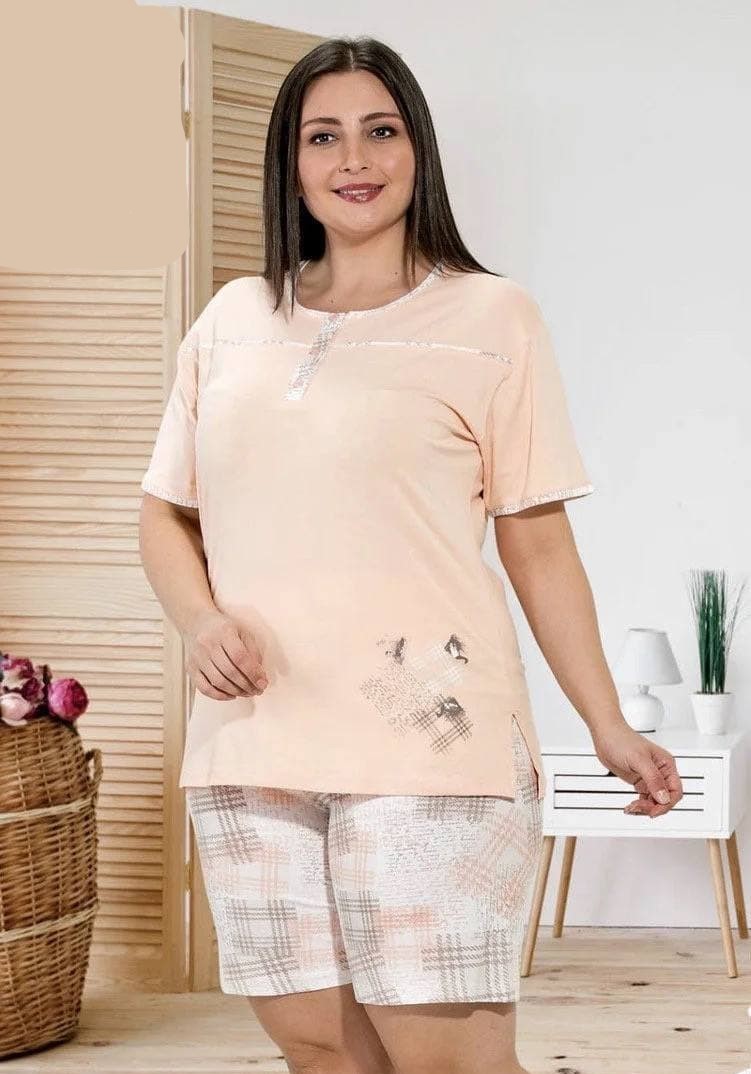 

Женская пижама(шорты + футболка к/р) Bella 8225, Женская пижама(шорты + футболка к/р) Bella 8225 2XL