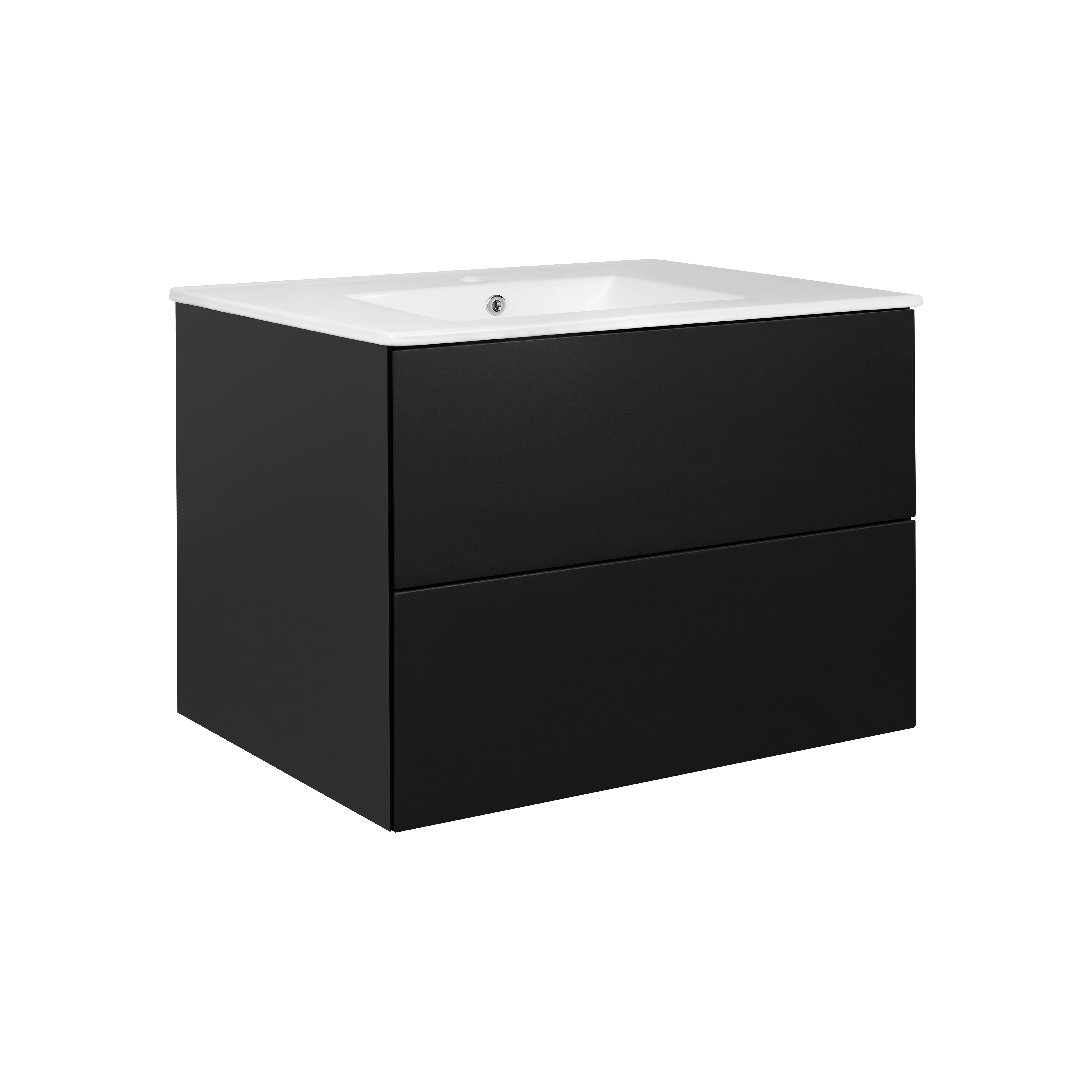 

Комплект Qtap Tern 800х580х437 Matt black тумба подвесная + раковина врезная QT1772TPL8023080CMB