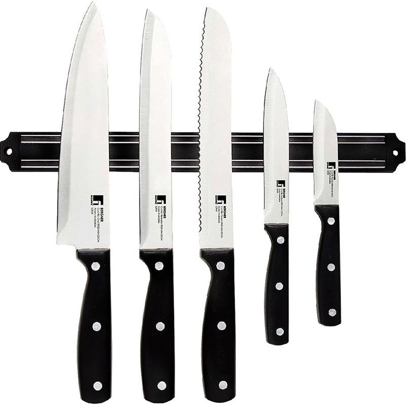 

Набор 5 ножей Bergner MasterPro Gourmet Pepe на магнитной планке