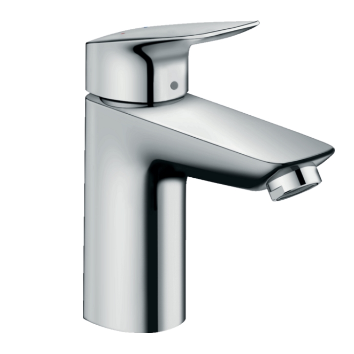 

Смеситель для умывальника Hansgrohe Logis 100 LowFlow со сливным гарнитуром, хром (71104000)