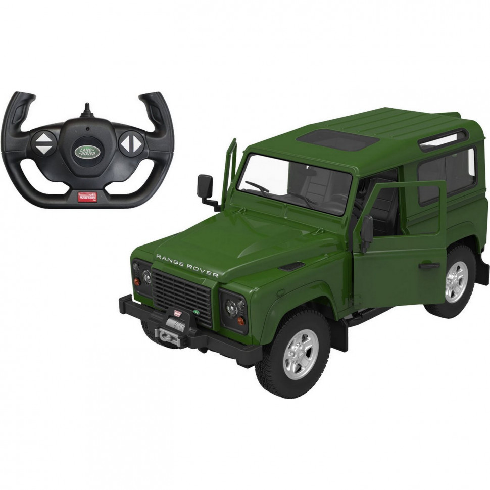 

Машинка на радиоуправлении Land Rover Defender Rastar 78460 зеленый, 1:14