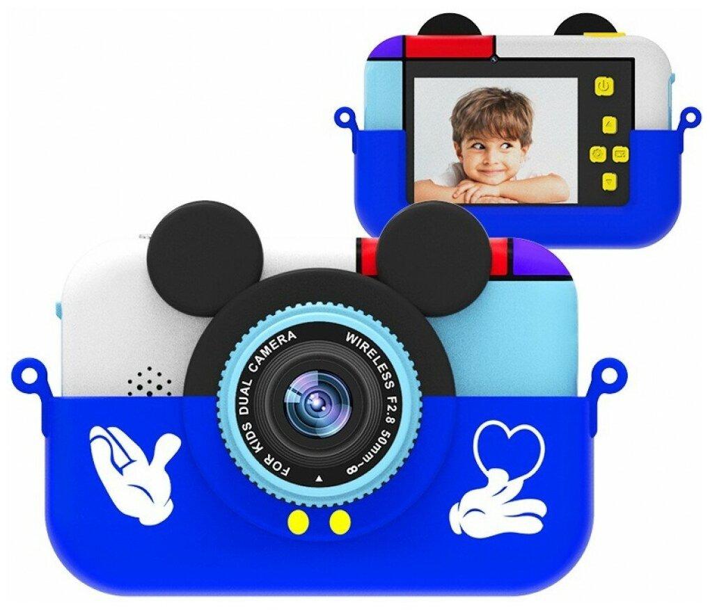

Детский цифровой фотоаппарат Baby Photo Camera Smart Kids TOY G6 Mickey Mouse Blue Микки Маус синий