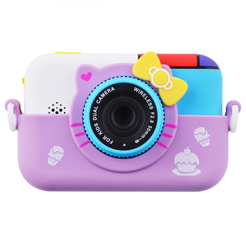 

Детский цифровой фотоаппарат Baby Photo Camera Smart Kids TOY G6 Hello Kitty violet фиолетовый