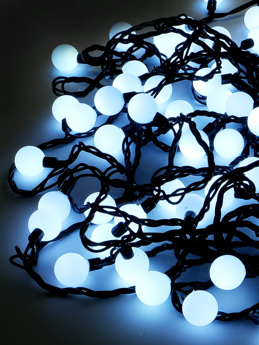 

Светодиодная гирлянда шарики SH Lights 70 белых светодиодов 10 м OLDBL070-W-E (4690601004376)