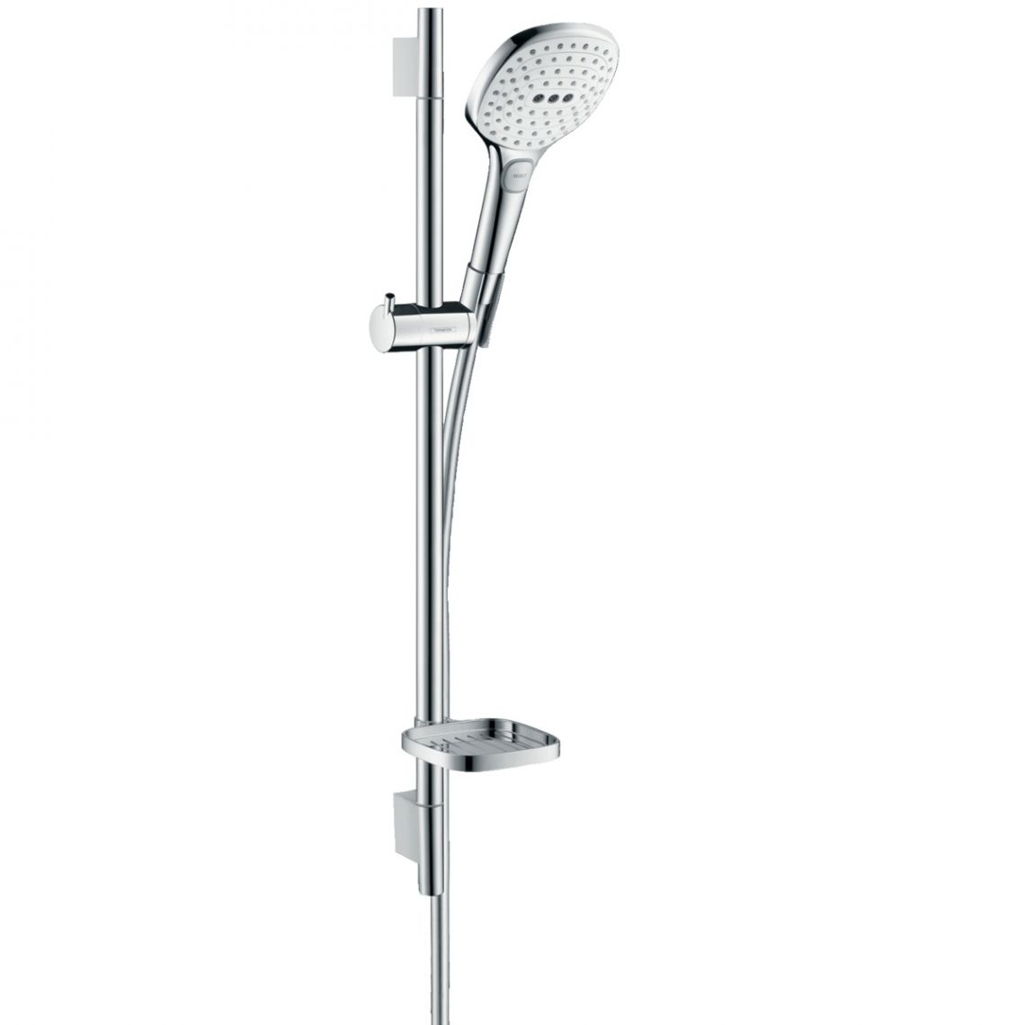 

Душевой набор Hansgrohe Raindance Select E 120 3jet EcoSmart 9л/мин, белый/хром (26622400)