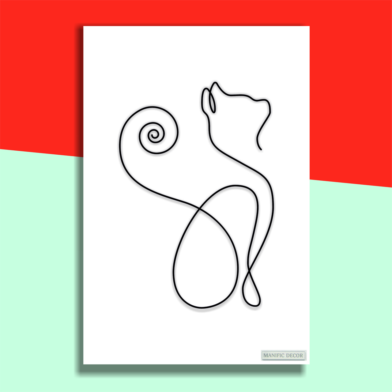 

Картина интерьерная абстрактная настенная арт панно на холсте Manific Decor Wall Art Cat / Кот 60*80 см