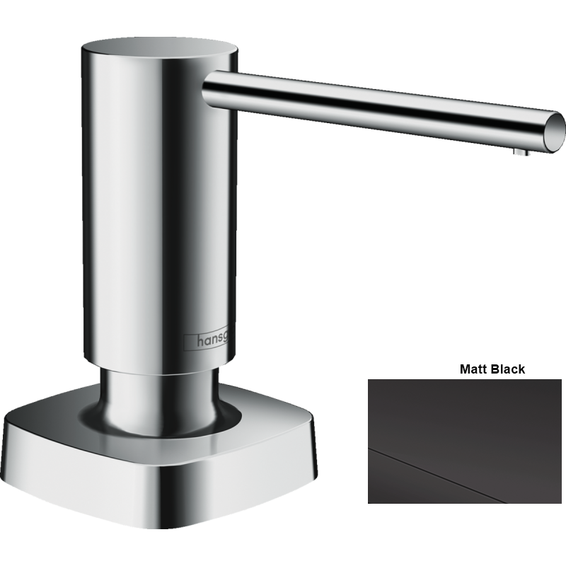 

Дозатор кухонный для моющего Hansgrohe A71, 500 ml, Matt Black (40468670)