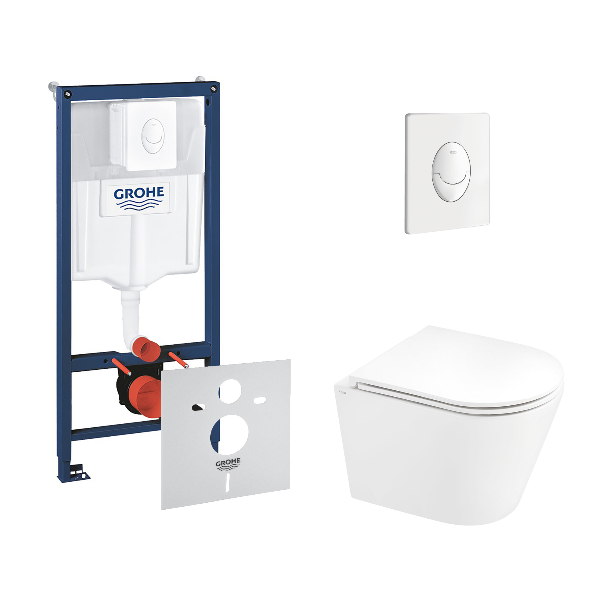 

Набор инсталляция 4 в 1 Grohe Rapid SL 38722001 + унитаз с сиденьем Qtap Scorpio QT1433053ERW