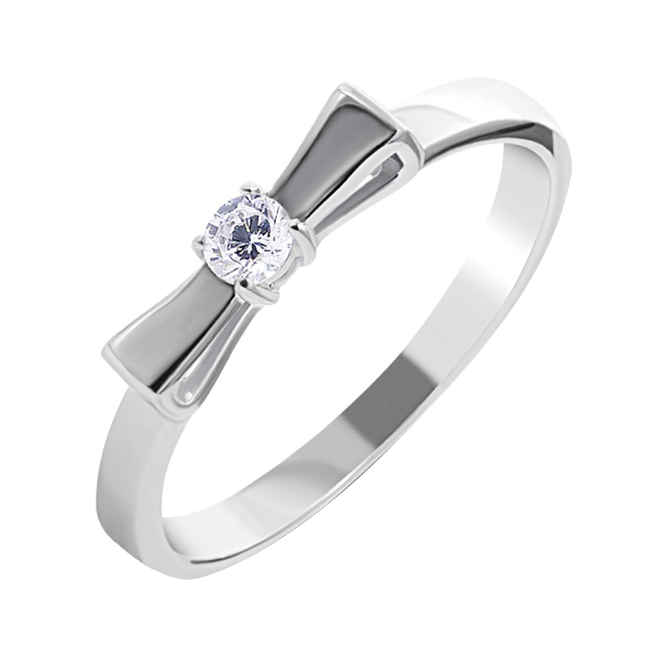 

Серебряное кольцо с фианитом 000134171 17.5 размера