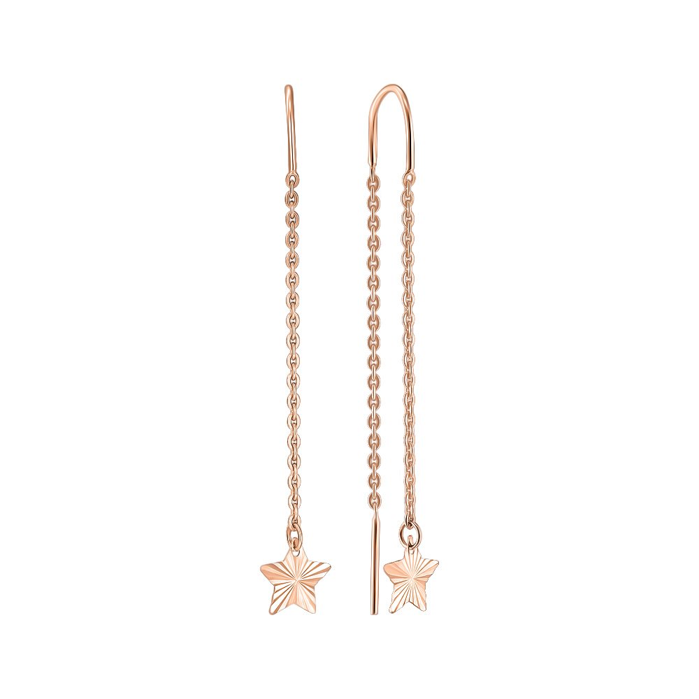 

Серьги-подвески из красного золота 000151588