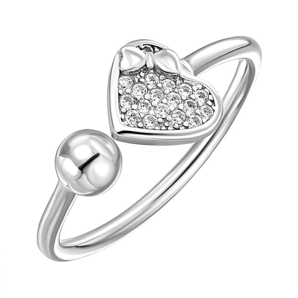 

Серебряное кольцо с фианитами 000151946 без размера