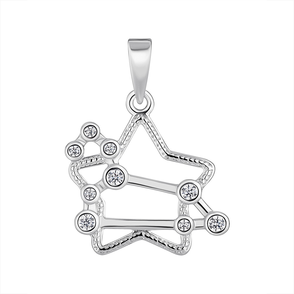 

Серебряная подвеска Знак Зодиака Лев с фианитами 000148203