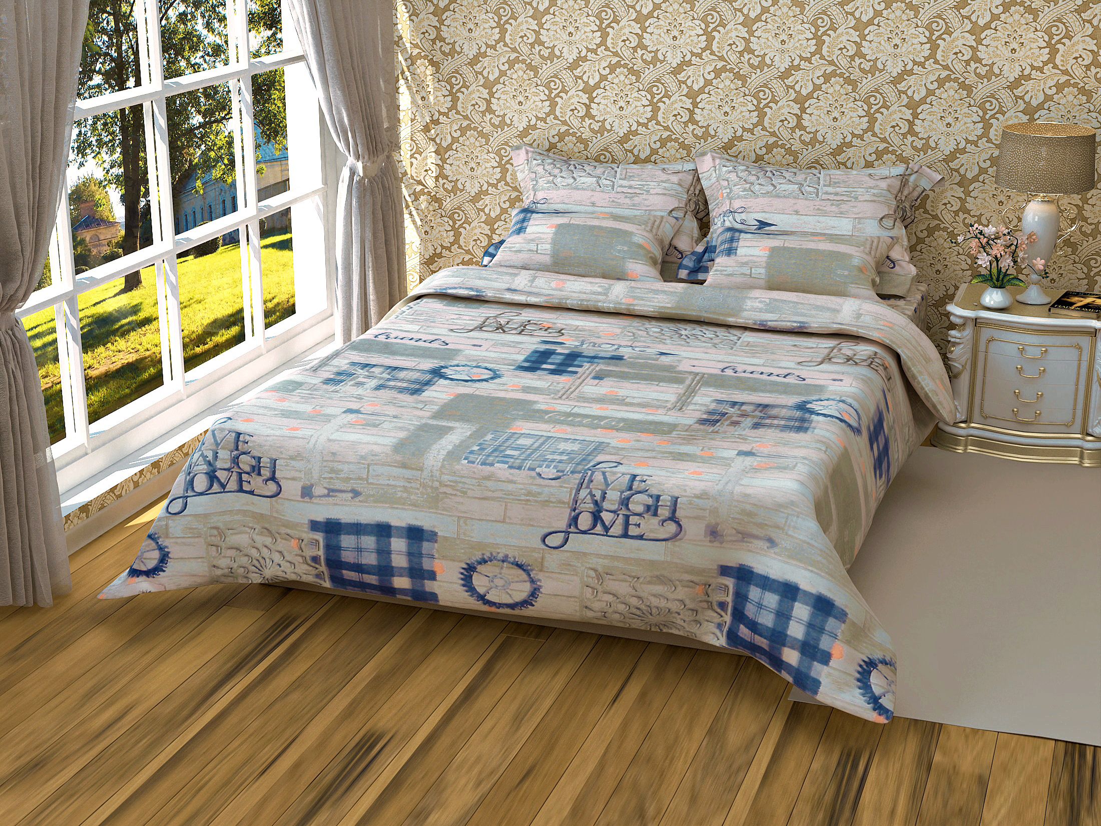 

Комплект Leleka Home П-858 Leleka-Textile 172х205 70х70 цветной (1741/5436)