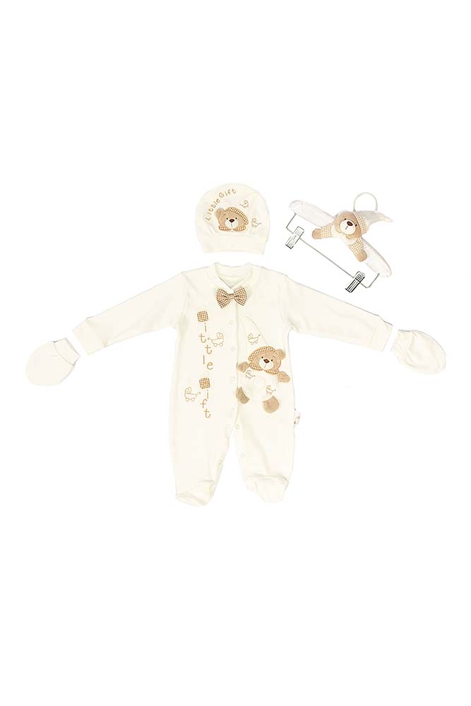 

Комбінезон яслі на дівчинку Little Gift 62 бежевий (SKT000544700)