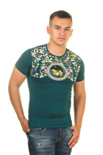

Футболка мужская Indena /50 бирюзовая, Футболка мужская Indena XL/50 бирюзовая