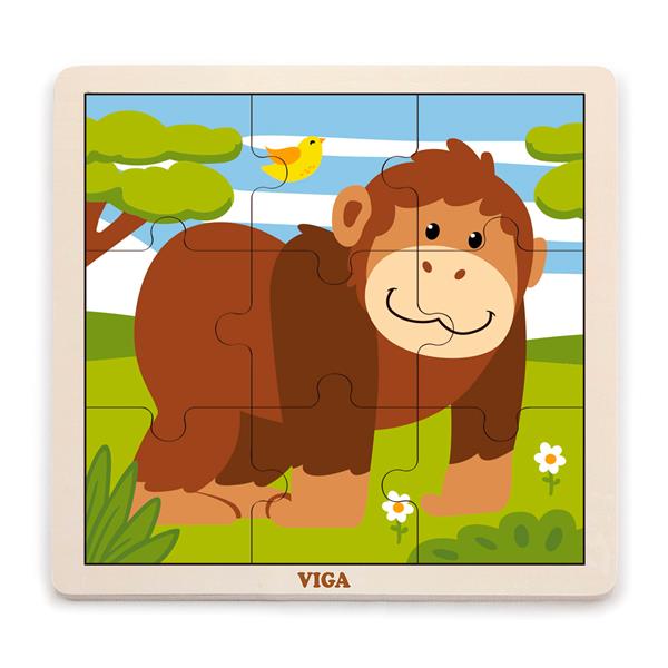 

Дерев'яний пазл Viga Toys Мавпочка, 9 ел. (51440)