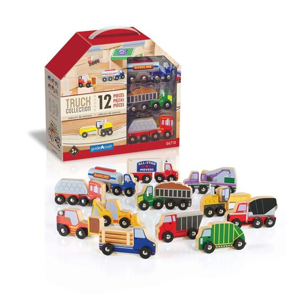 

Набір вантажівок Guidecraft Block Play до дороги з дерева, 12 шт. (G6718)