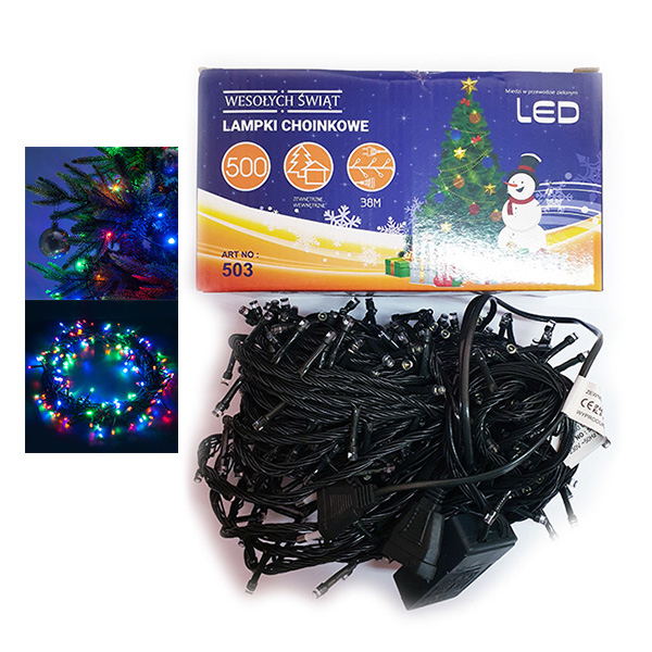 

Гирлянда на 500 LED-38 метров мультицвет: