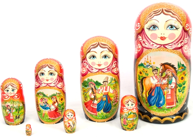 

Матрешка «Парочка с конем» HandMade Present Ручная работа