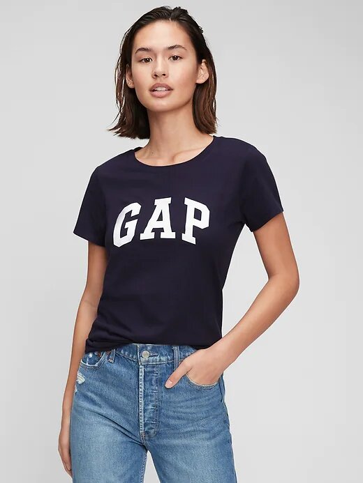 

Женская летняя футболка GAP 1159758664 (Синий, S)