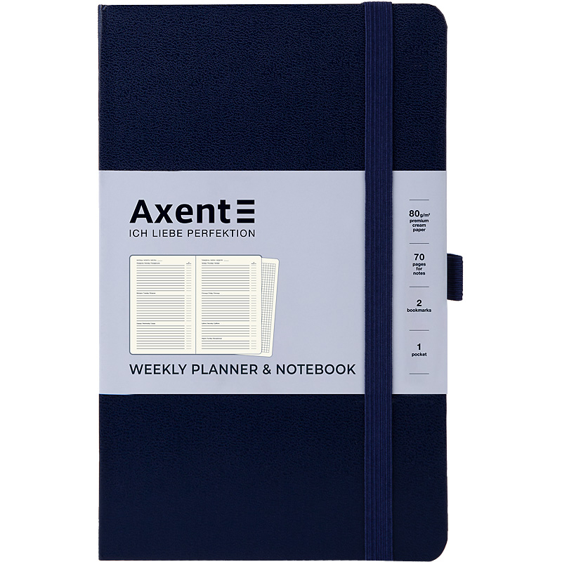 

Еженедельник недатированный Axent Strong A5- 96 страниц синий (8602-21-02-A)