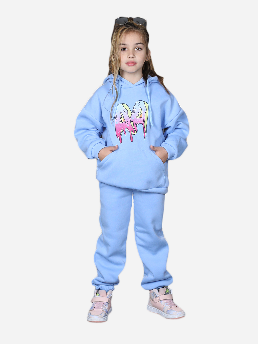 

Спортивный костюм (худи + брюки) ISSA PLUS CD-469 146 см Голубой