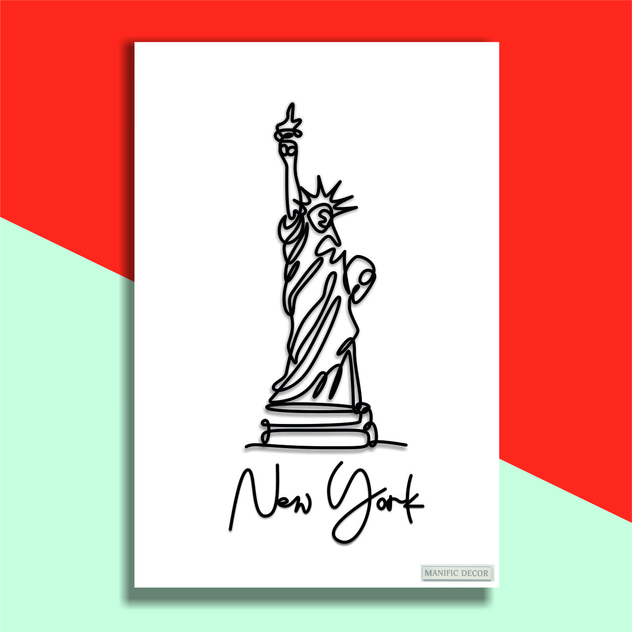 

Картина интерьерная абстрактная настенная артпанно на холсте Manific Decor New York / Нью-Йорк 50*70 см