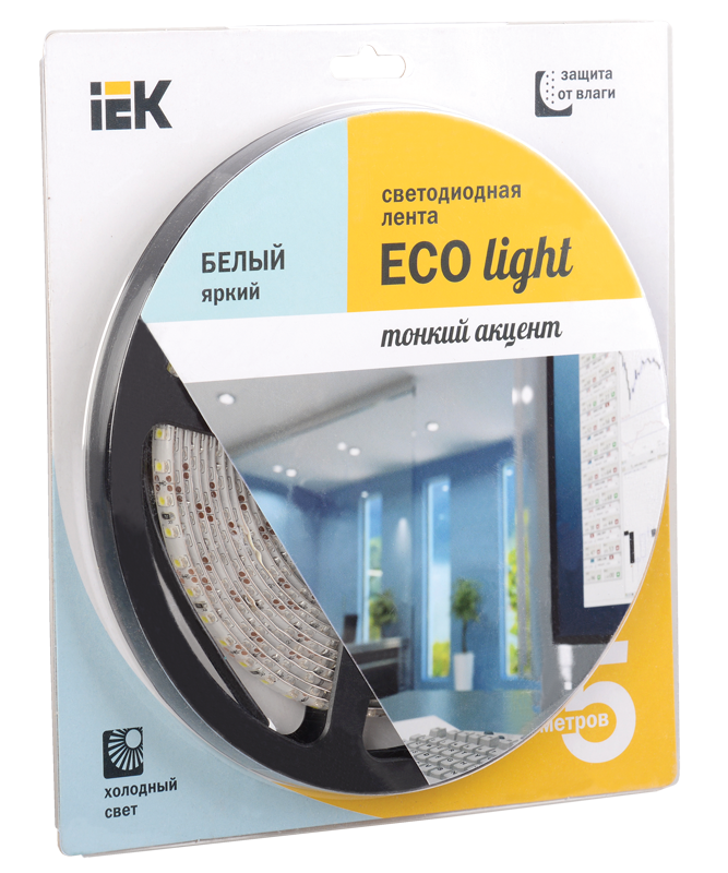 

Лента светодиодная LED 5м блистер LSR-3528W120-9.6-IP65-12V IEK-eco (LSR1-2-120-65-1-05)