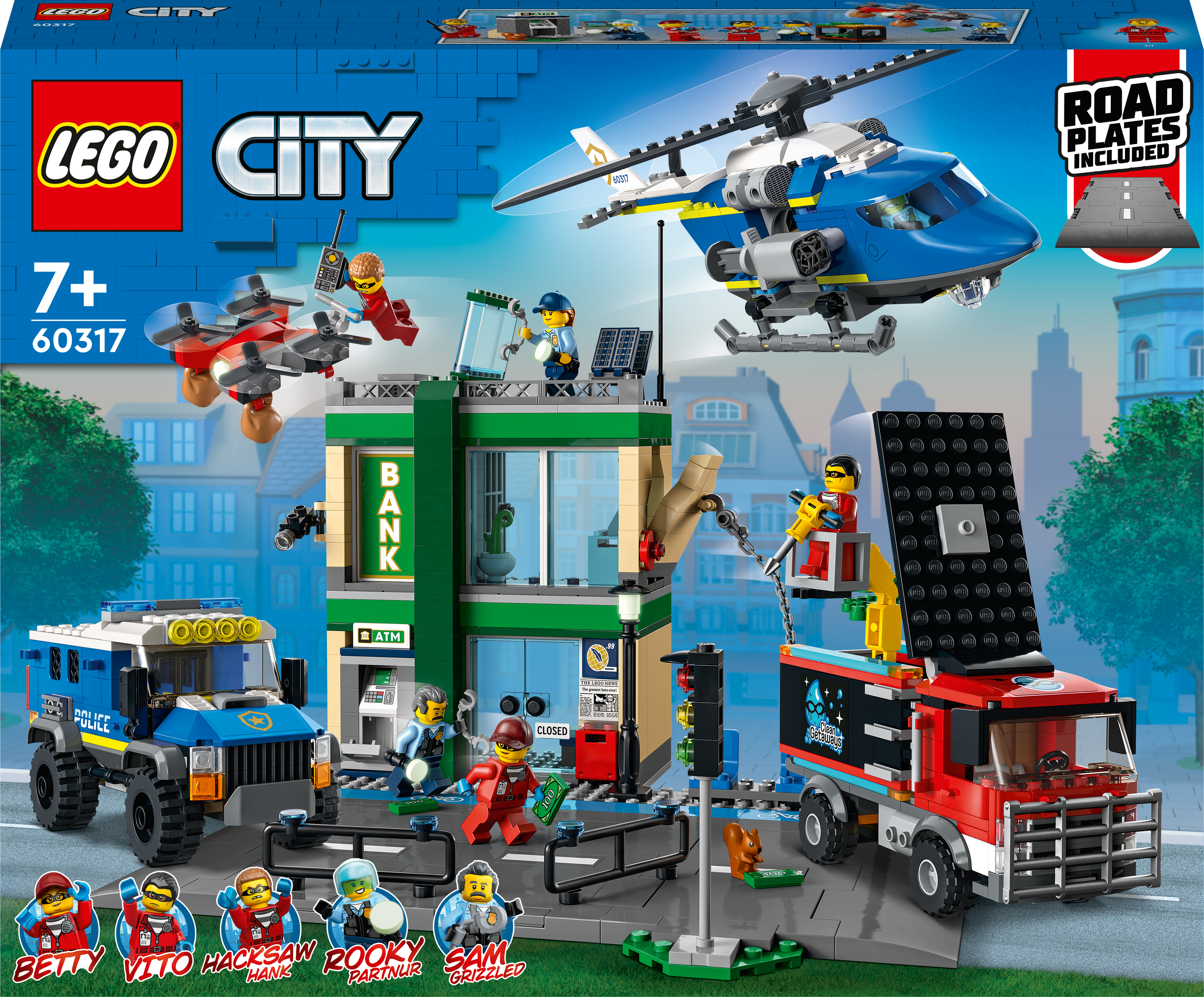 

Конструктор LEGO City Погоня полиции в банке 915 деталей (60317)