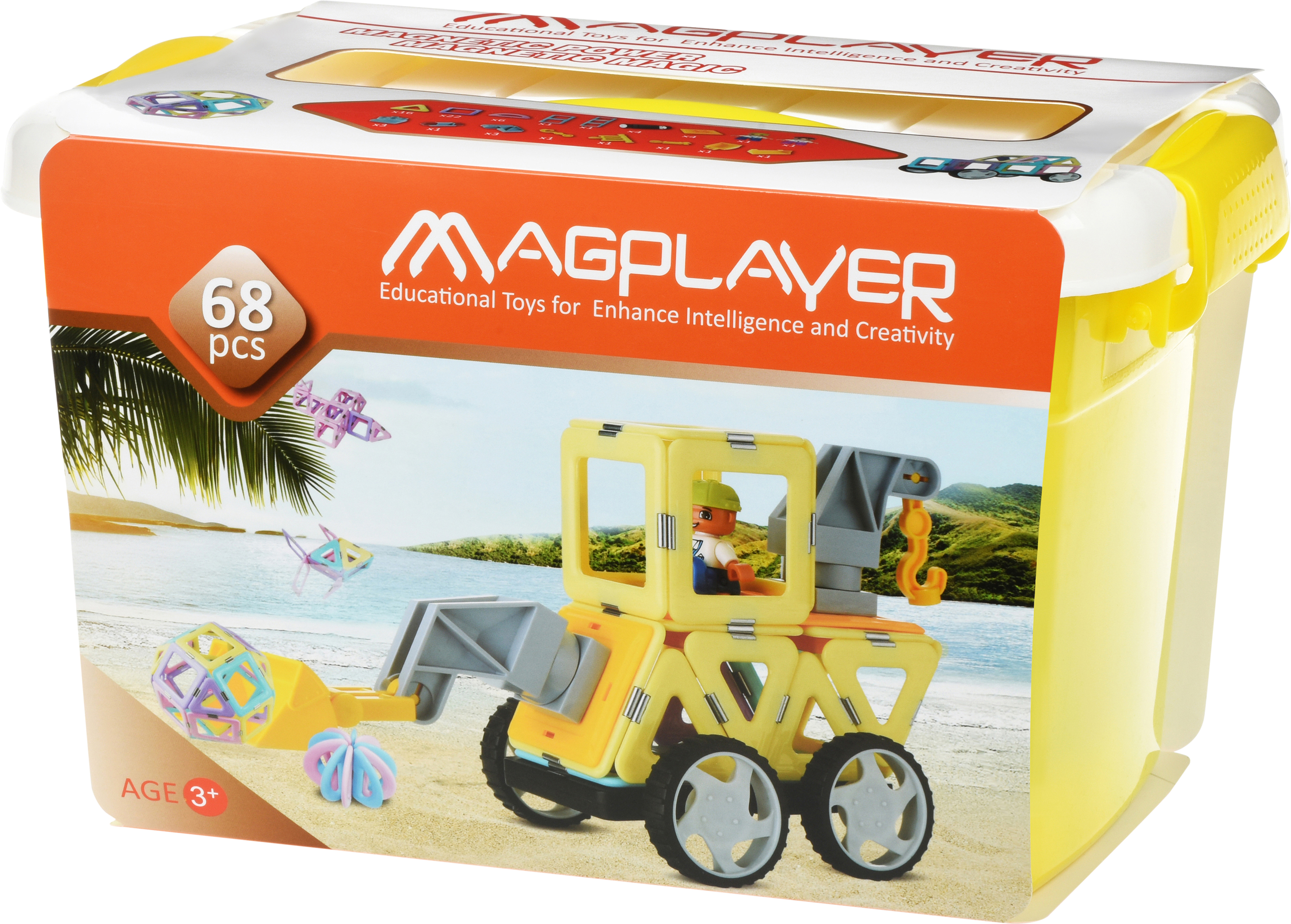 

Конструктор магнитный Magplayer 68 элементов (MPT2-68)