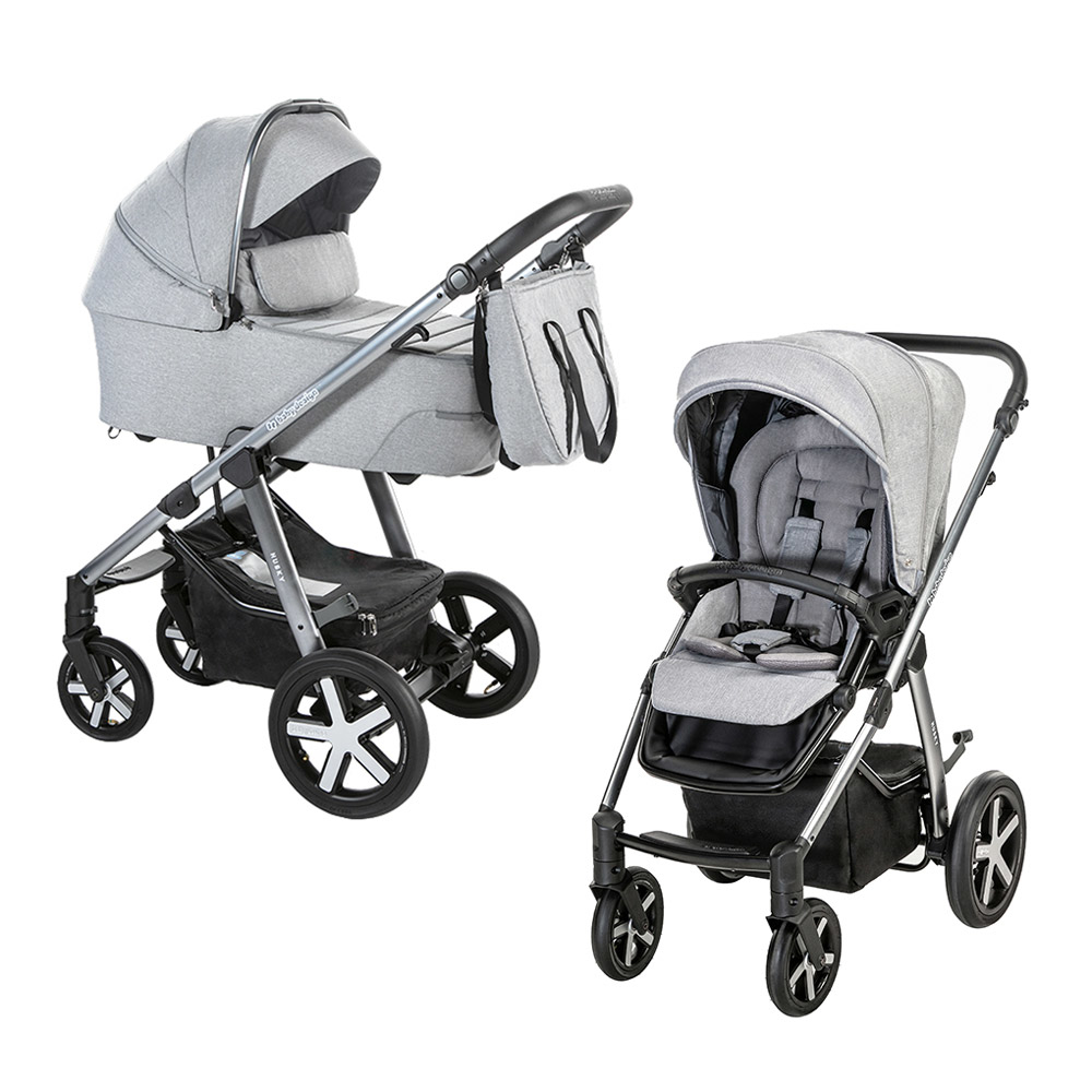 

Универсальная коляска 2в1 Baby Design Husky XL 207 Silver gray