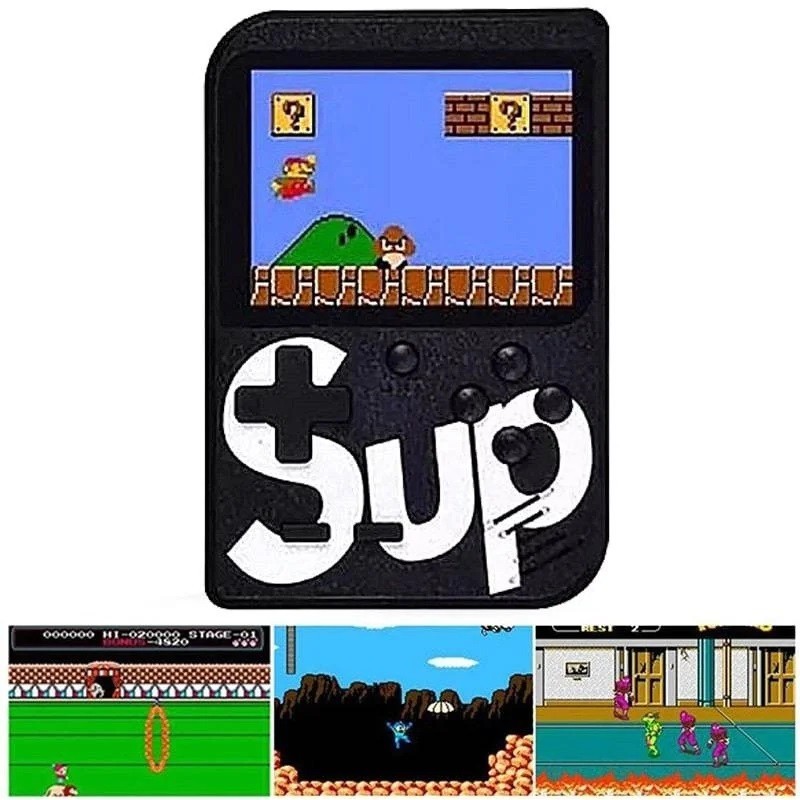 

Игровая портативная ретро приставка Sup game box цифровая консоль 8 бит с аккамулятором 400 в 1 Цветной LCD дисплей 3 дюйма