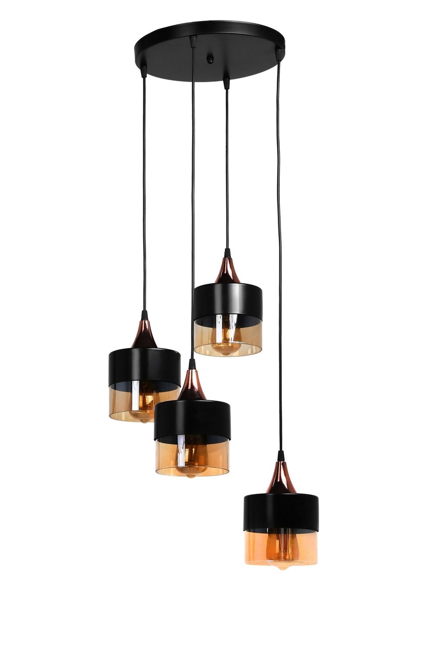 

Потолочный светильник 8318-4T Lumexx Lightning Luin, E27, 60Вт, 30x65 см черный, коричневый