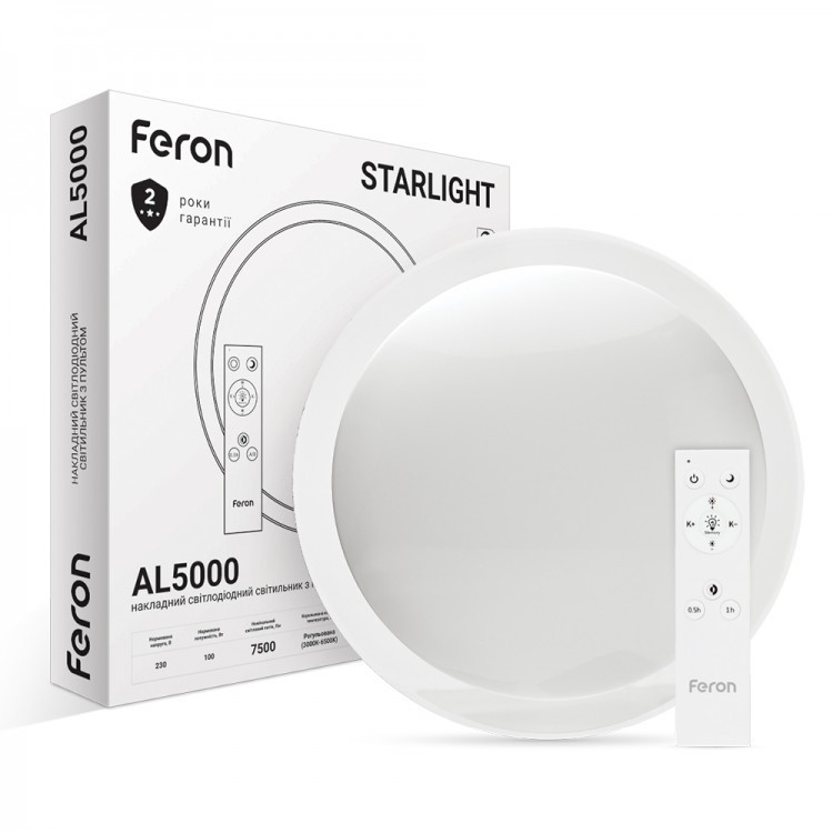 

Люстра светодиодная Feron 100W 3000-6500K 7500 Lm AL5000