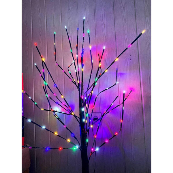 

Ночник Дерево 144LED 1,5 м черный ствол, Разноцветный
