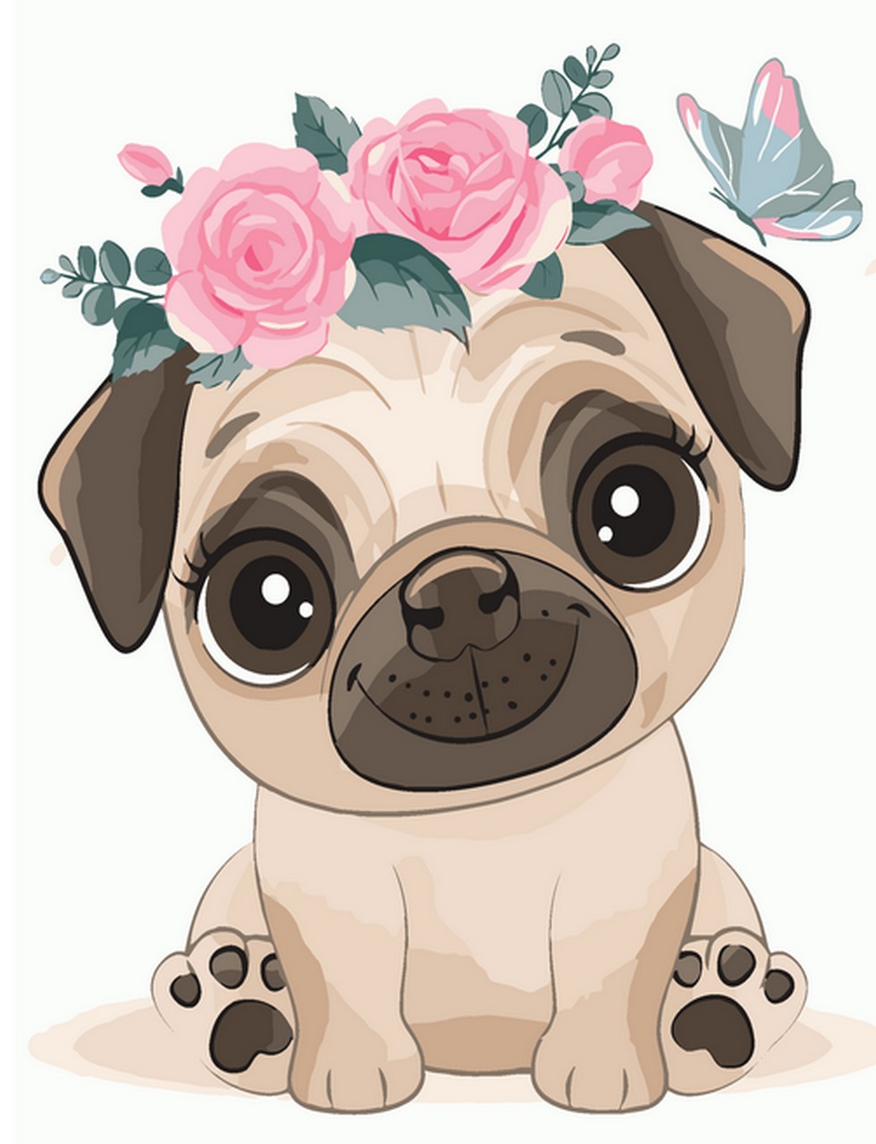 

Картина по номерам Милый мопс, 30х40 BrushMe (MEX7106) (0098-1166)