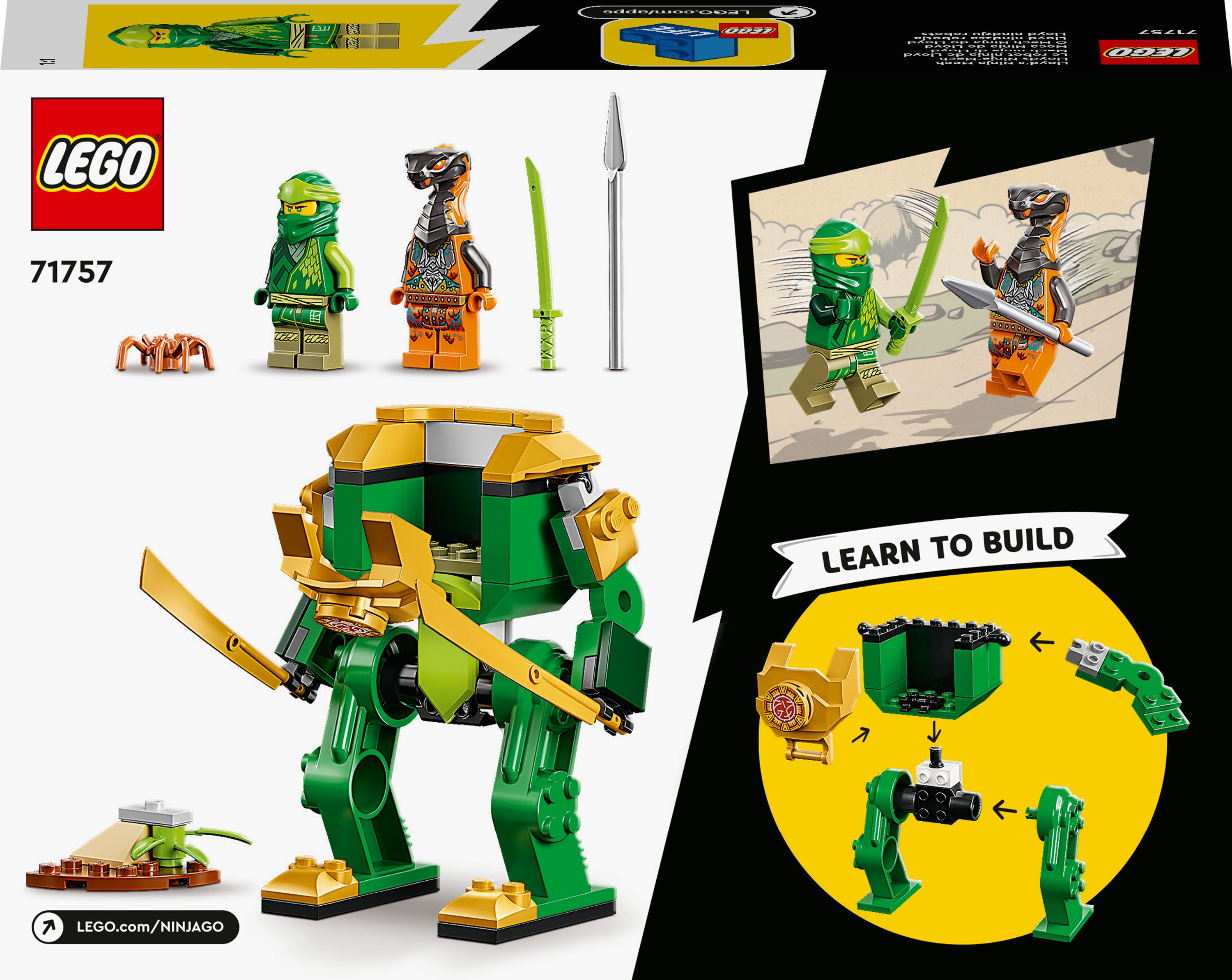 Конструктор LEGO NINJAGO Робокостюм ниндзя Ллойда 57 деталей (71757) –  фото, отзывы, характеристики в интернет-магазине ROZETKA | Купить в  Украине: Киеве, Харькове, Днепре, Одессе, Запорожье, Львове