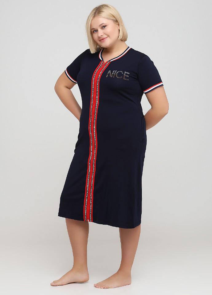 

Халат женский Rukim  синий (1012-03, Халат женский Rukim 4XL синий (1012-03)
