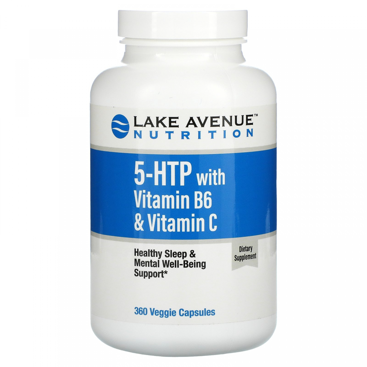 

5-HTP с витамином B6 и витамином C, 5-HTP with Vitamin B6 & Vitamin C, Lake Avenue Nutrition, 360 вегетарианских капсул